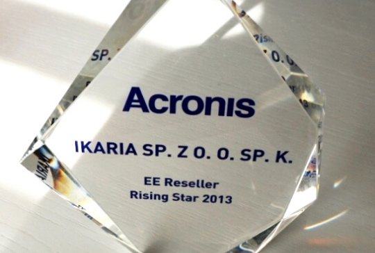 Ikaria nagrodzona „Rising Star 2013” przez Acronisa